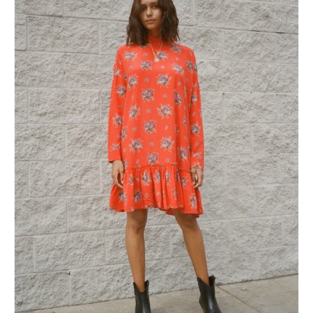 🧡Sold💛 Ganni Kochar silk mini dress